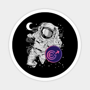 Astronaut Reaching Evergrow Crypto EGC Coin To The Moon Crypto Token Cryptocurrency Wallet Birthday Gift For Men Women Kids Magnet